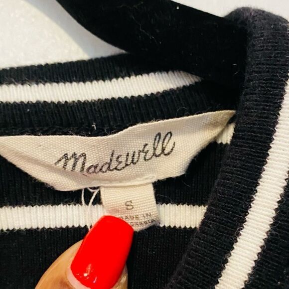 Madewell Breton Striped Long Sleeve Dress Size Small - Picture 6 of 7